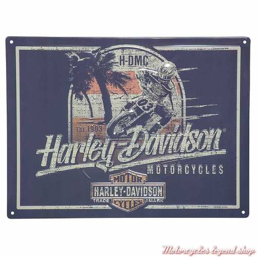 Plaque métal Beach Harley-Davidson