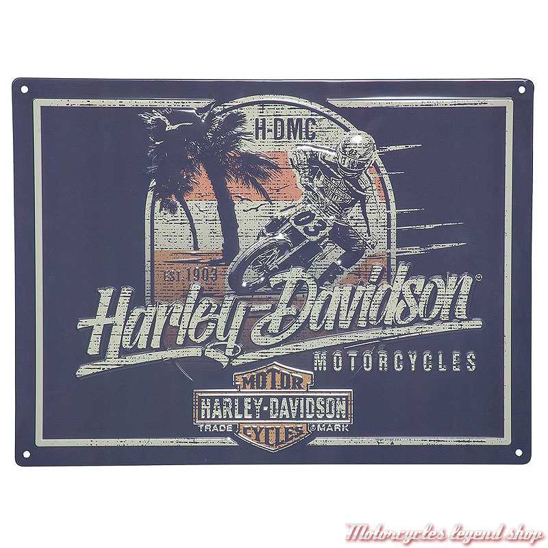 Plaque métal Beach Racer Harley-Davidson, 40 x 30 cm, HDL-15533