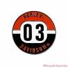 Pin's Bold 03 Harley-Davidson, rond, noir, orange, blanc, 8013387