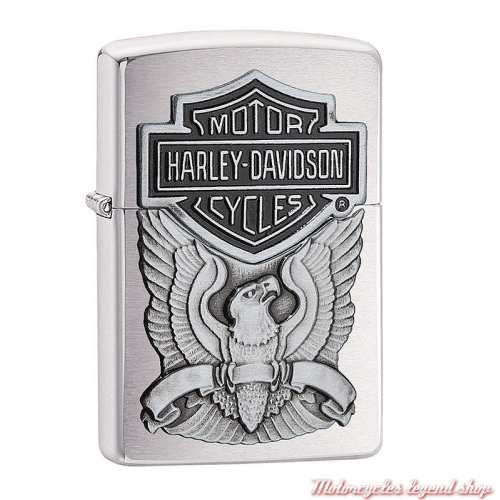 Zippo essence Harley-Davidson, Made in USA aiglr et Bar & Shield en relief, 60001207