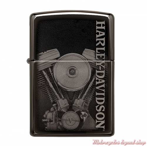 Zippo V-twin Harley-Davidson, noir brillant, 60005542