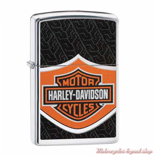 Zippo Bar & Shield orange Harley-Davidson, chrome, 60004741