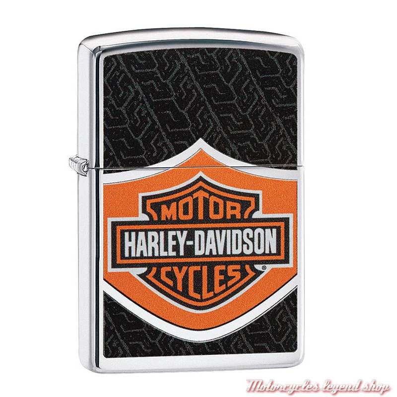 Zippo Bar & Shield orange Harley-Davidson, chrome, 60004741