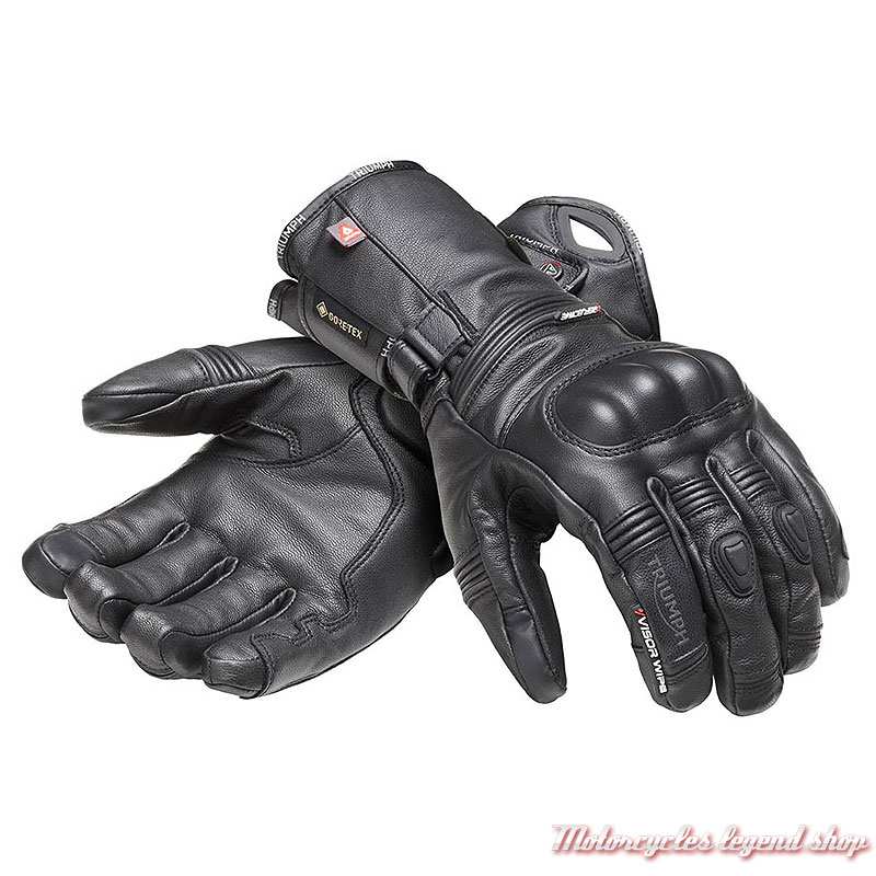 Gants cuir Norgaard Gore-Tex Triumph, noir, unisexe, imperméable, MGVA22004