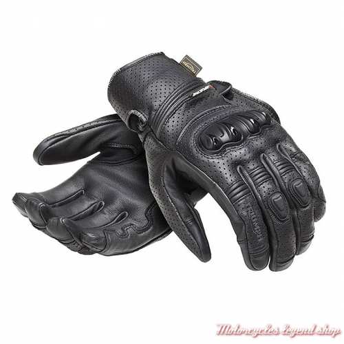 Gants cuir perforé Jansson Triumph, noir, unisexe, MGVA22005