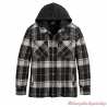 Surchemise à carreaux noir, blanc, Sherpa Harley-Davidson homme, à capuche, coton, 96358-23VM