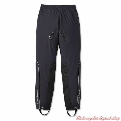 Pantalon de pluie Full Speed II Harley-Davidson femme, waterproof, noir, réfléchissant, nylon, dos, 98117-23VW