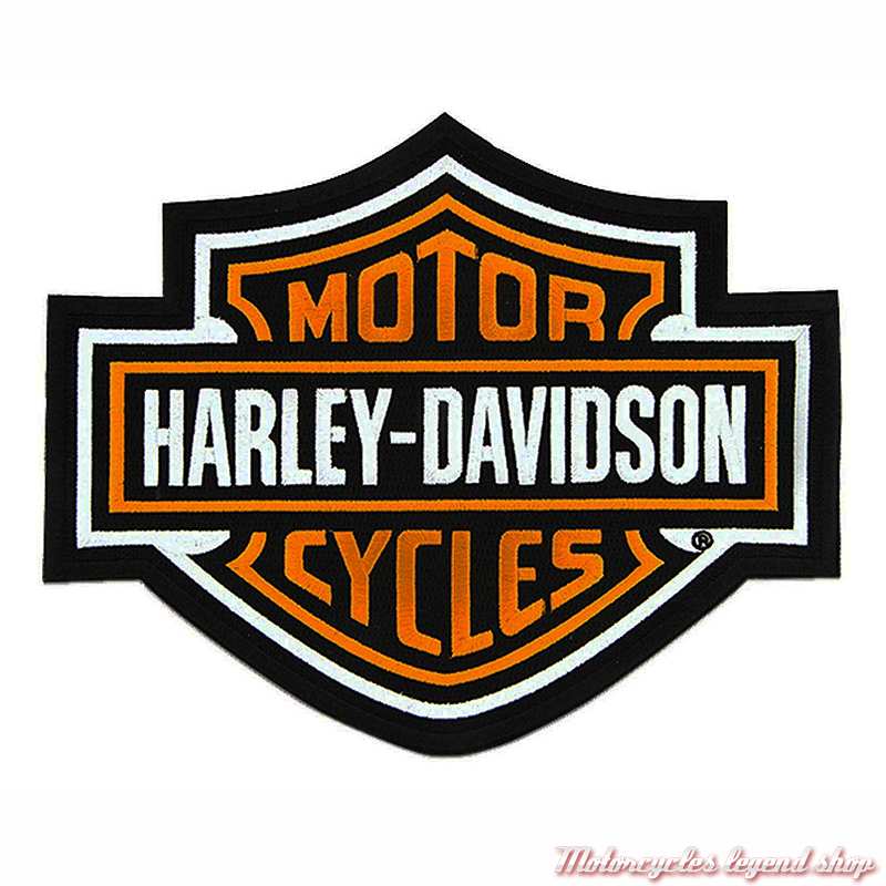 Patch Bar & Shield orange, brodé, taille X-Large, 23 x 18.5 cm, Harley-Davidson 8011420 - EMB302386