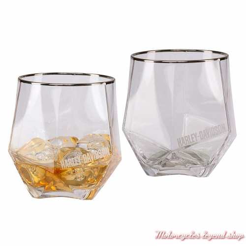 Verres à whisky Geometric Harley-Davidson, transparent, 35 cl, HDX-98729