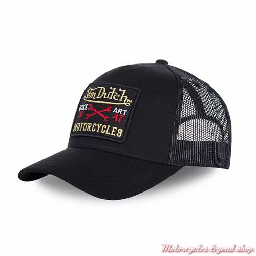 Casquette Blacky 2 Von Dutch Bike Art, noir, polyester, coton, VD/0/CAS1/BLACKY2B
