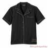 Chemisier Club Crew Contast piping Harley-Davidson femme, noir, manches courtes, rayonne, brodé, 96753-23VW