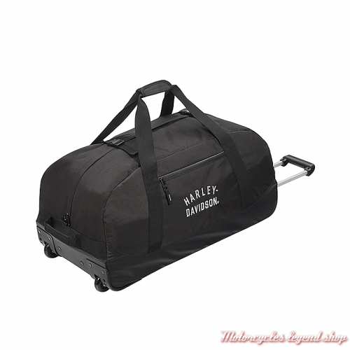 Sac de voyage à roulettes Harley-Davidson, noir, polyester, brodé, 74 x 35 cm, 90729-BLACK