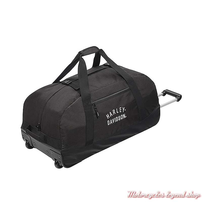 Sac de voyage à roulettes Harley-Davidson, noir, polyester, brodé, 74 x 35 cm, 90729-BLACK