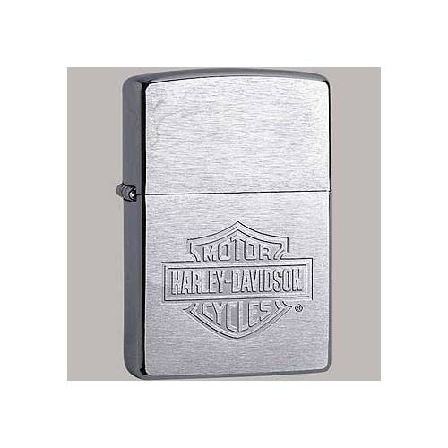 Zippo essence Harley-Davidson, métal brossé, Bar & Shield gravé, 854685