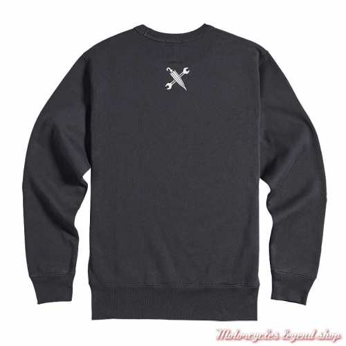Sweatshirt Barnaby Triumph homme, noir, col rond, coton, fleece, dos, MSWS2370