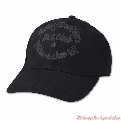 Casquette Club Crew noir Harley-Davidson femme, coton, réglable, 97758-23VW