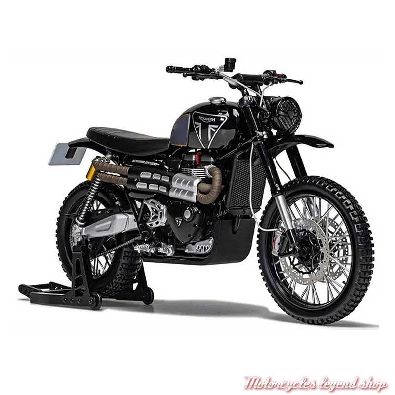 Miniature Triumph Scrambler 1200 James Bond, échelle 1:12, noir, MMOS23000