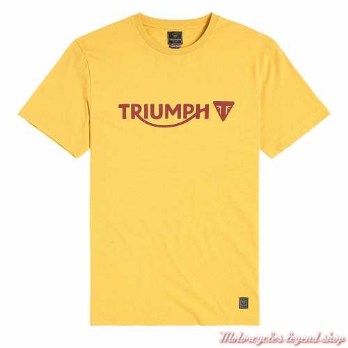 Tee-shirt Cartmel Gold homme Triumph, jaune, manches courtes, coton, MTSS2300
