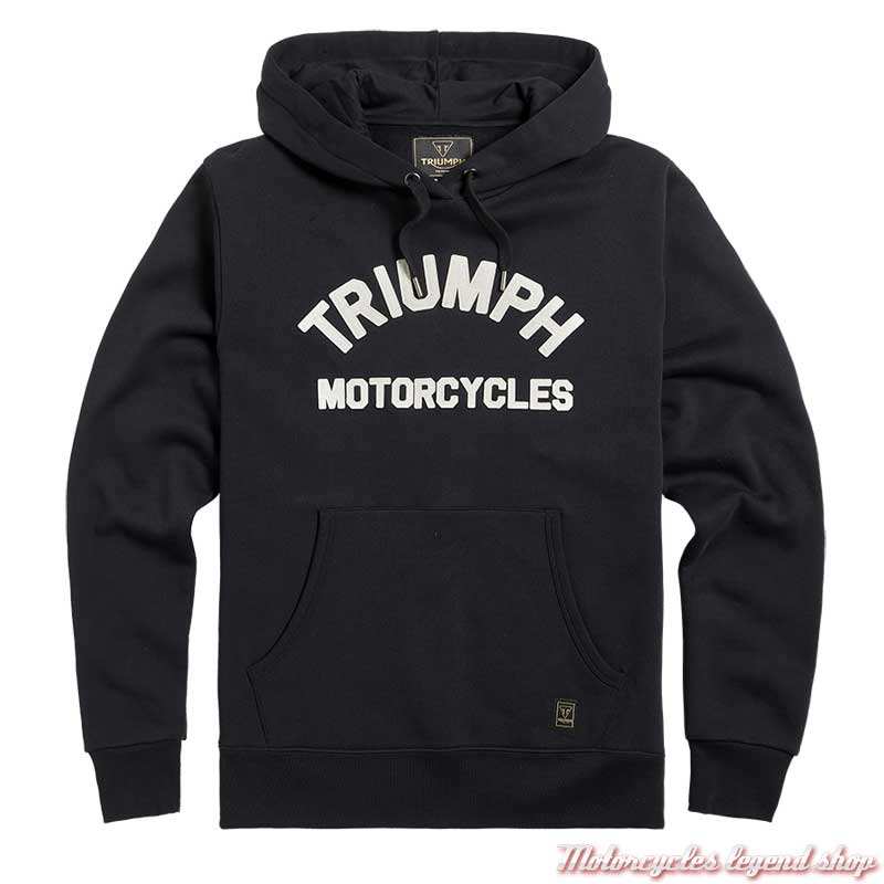 Sweatshirt Carrick noir homme Triumph, à capuche, noir, coton, MSWS2340