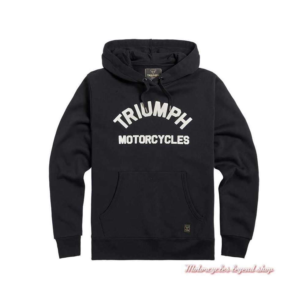 Sweatshirt Carrick noir homme Triumph, à capuche, noir, coton, MSWS2340