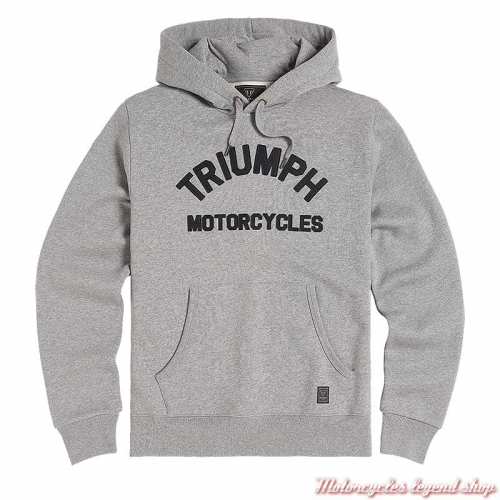 Sweatshirt Carrick gris homme Triumph, à capuche, coton, MSWS2341