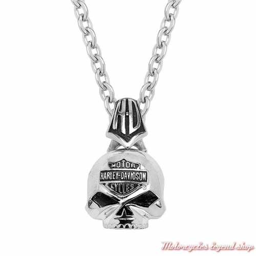 Collier acier Skull Harley-Davidson homme