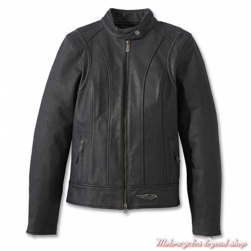 Blouson cuir 120th Anniversary Harley-Davidson femme