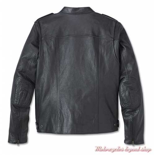 Blouson cuir Captains Harley-Davidson homme, noir, dos, 98022-23VM