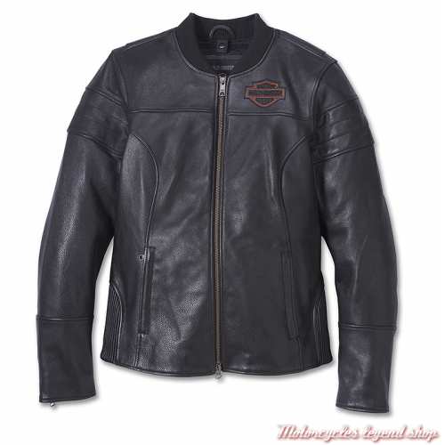 Blouson Miss Enthusiast 3 en 1 Harley-Davidson femme, cuir, noir, 98020-23VW