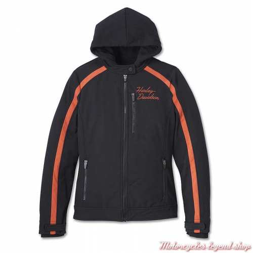 Blouson 3 en 1 Miss Enthusiast Harley-Davidson femme, noir, orange, polyester, sweat, 98404-23VW