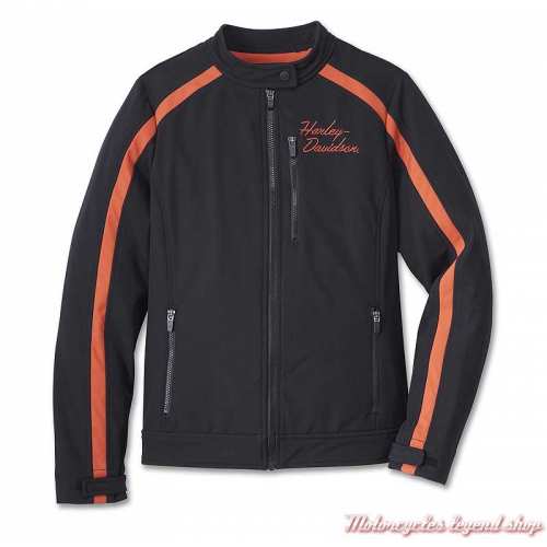 Blouson 3 en 1 Miss Enthusiast Harley-Davidson femme, noir, orange, polyester, 98404-23VW