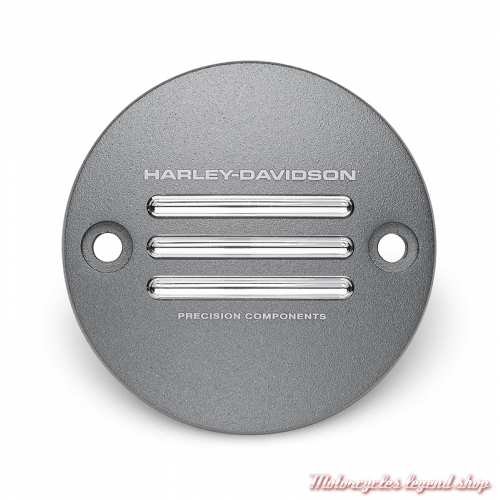 Cache carter d'allumage Adversary Harley-Davidson aluminium graphite, moteur Milwaukee-Eight, 25600172