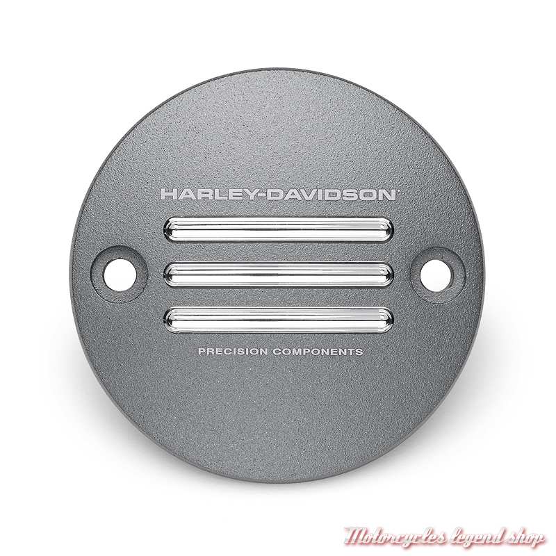 Cache carter d'allumage Adversary Harley-Davidson aluminium graphite, moteur Milwaukee-Eight, 25600172