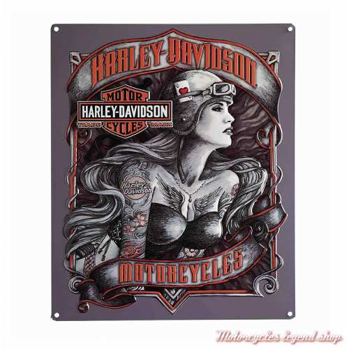 Plaque métal Tonal Babe Harley-Davidson