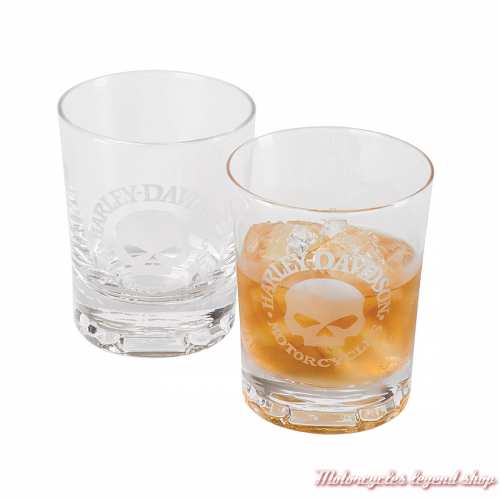 Ensemble à whisky Skull Willie G. Harley-Davidson, givré, 30 cl, HDL-18799