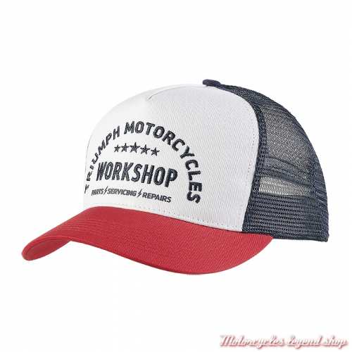 Casquette Workshop blanc/rouge Triumph