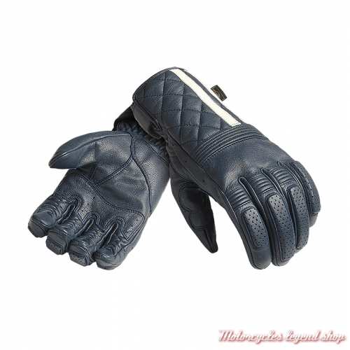 Gants cuir Sulby bleu/blanc Triumph, MGVS2352