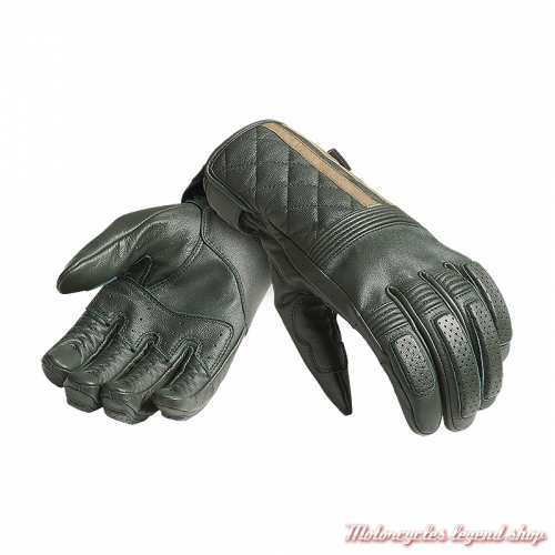 Gants cuir Sulby vert/gold Triumph, MGVS2354