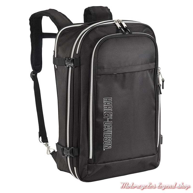 Bagage cabine en sac à dos Silverado Harley-Davidson, noir, polyester, 90225-BLK