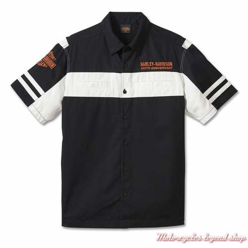 Chemisette Racing Colorblock blanc 120th Anniversary Harley-Davidson homme