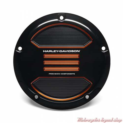 Trappe d'embrayage Adversary aluminium noir-orange Harley-Davidson, Touring,Trike, 25701536 