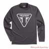 Tee-shirt Race à séchage rapide homme Triumph, manches longues, noir, polyester, MTSS22340