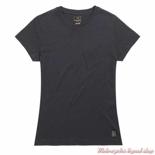 Tee-shirt Rad femme Triumph, noir, manches courtes, coton, MTSS2331 