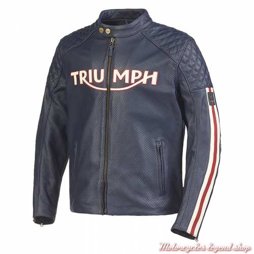 Blouson cuir Braddan Air Race Triumph homme