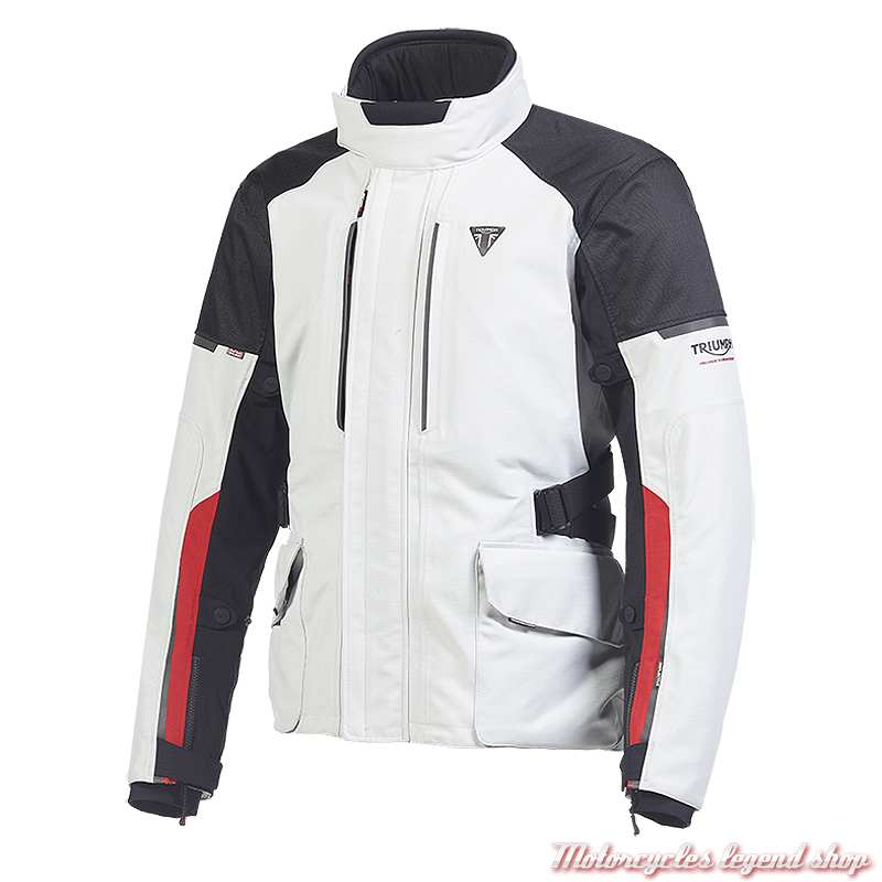 Blouson textile Tourer Lite Triumph homme, gris clair, noir, MTPS2341