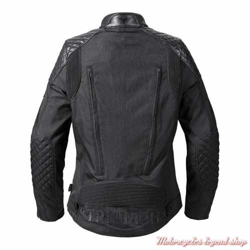 Blouson textile Braddan Triumph femme, noir, mesh, dos, MLTS21106