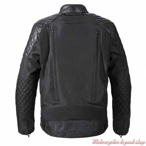 Blouson textile Braddan Triumph homme, noir, mesh, dos, MTHS21104