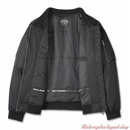 Bombers 120th Anniversary Harley-Davidson femme, noir, nylon, racing, doublure, 97556-23VW