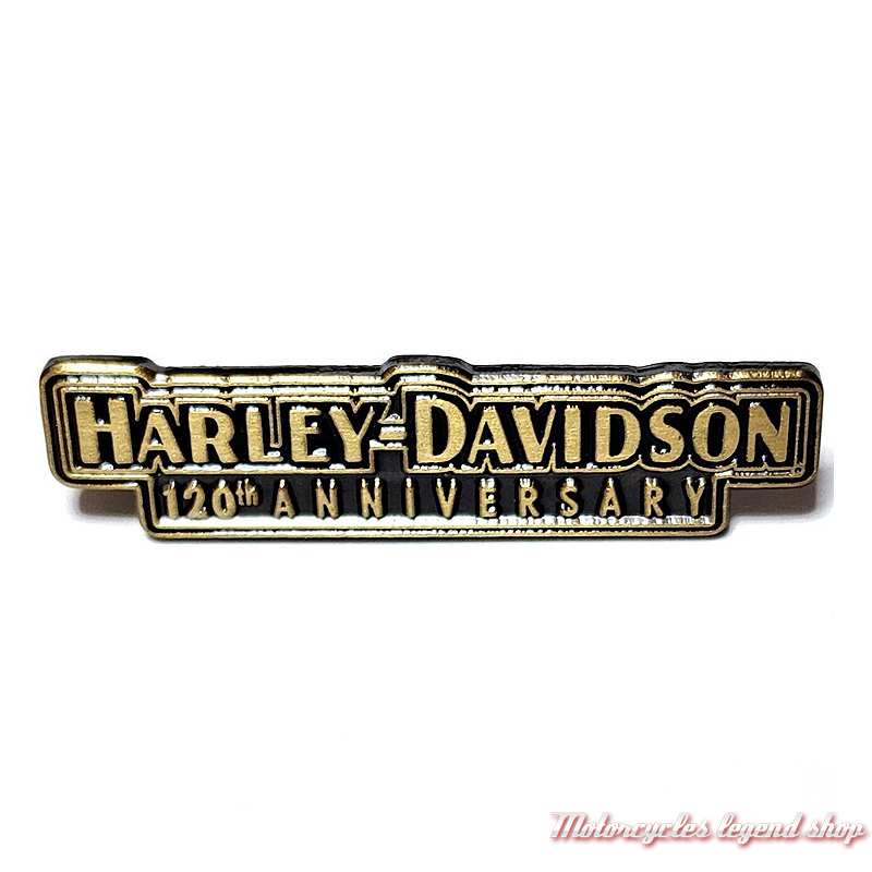 Pin's 120th Anniversary Harley-Davidson, doré, 8015428