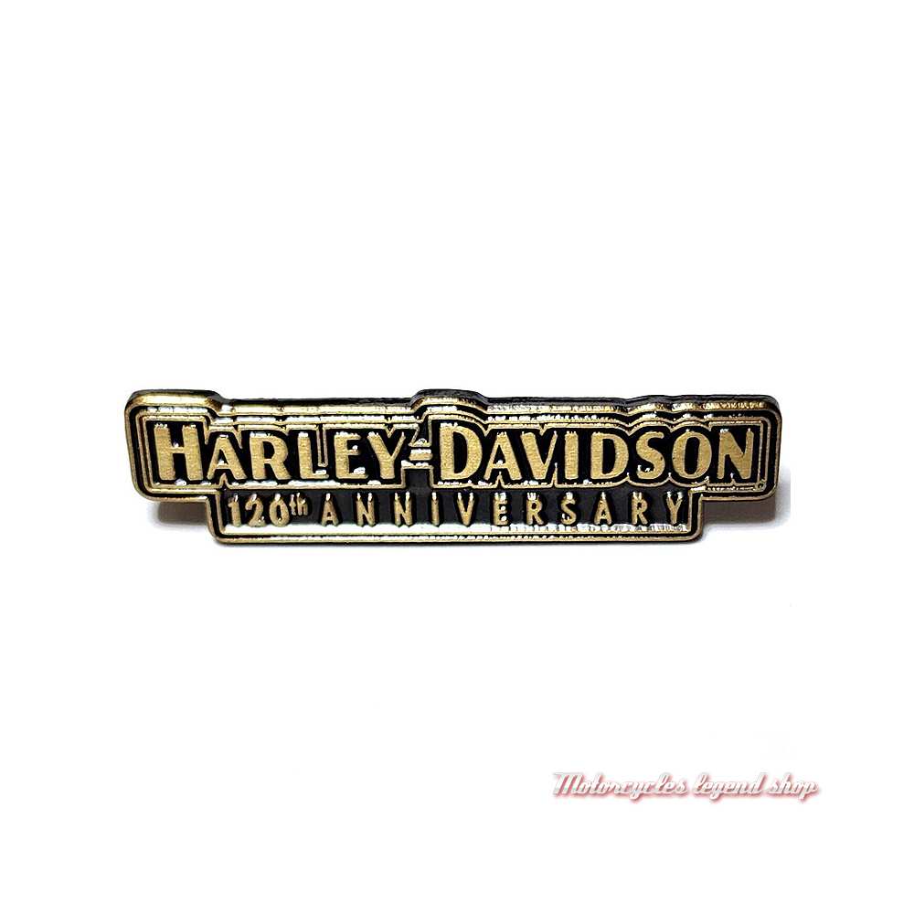 Pin's 120th Anniversary Harley-Davidson, doré, 8015428